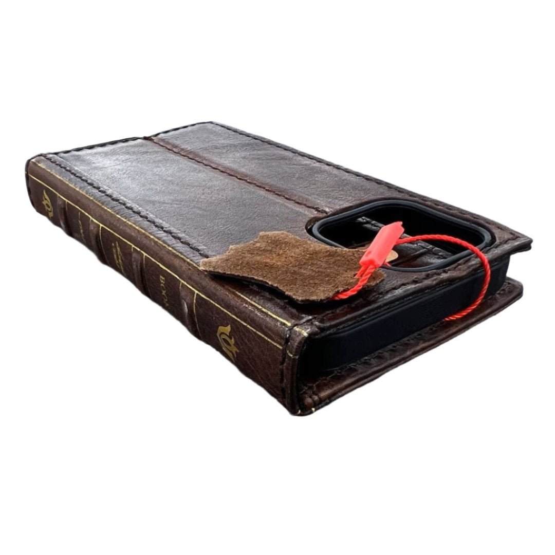 ARICHI Premium Vintage Leather Case for Google Pixel 10 ,9A,Pro XL Fold – Bible Style Book Cover with Card Slots Stamped Decorations Handmade Wallet