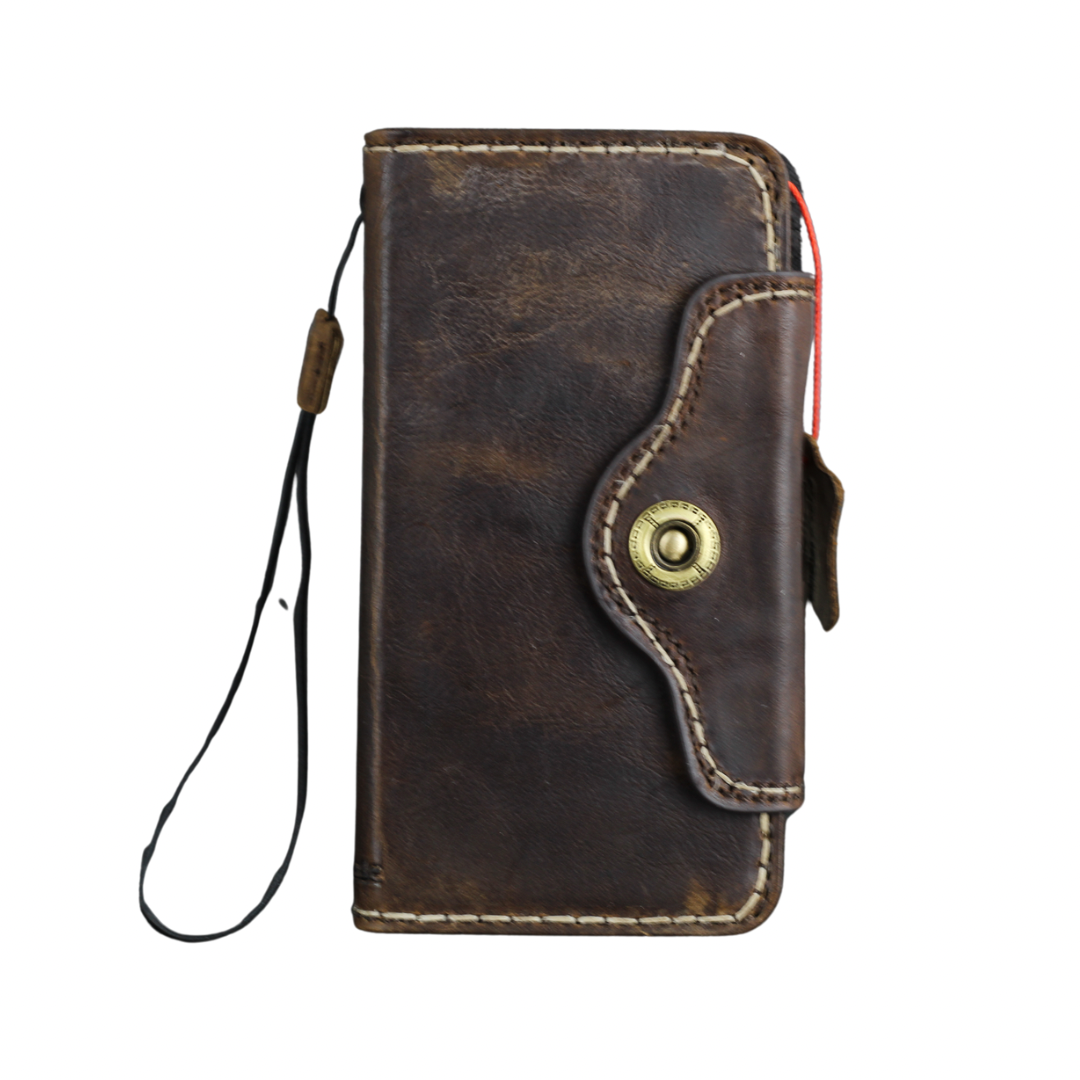 ARICHI Genuine Vintage Leather Case For Oppo Find N3, X6 Pro, Reno 10 Pro+ Reno 12 Pro, 9 5G A78 A98 Book Cover Wallet Button Closure Hand-Stitched