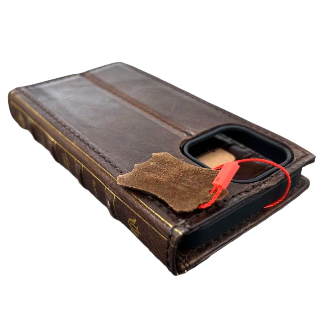 ARICHI Premium Vintage Leather Case for Google Pixel 10 ,9A,Pro XL Fold – Bible Style Book Cover with Card Slots Stamped Decorations Handmade Wallet