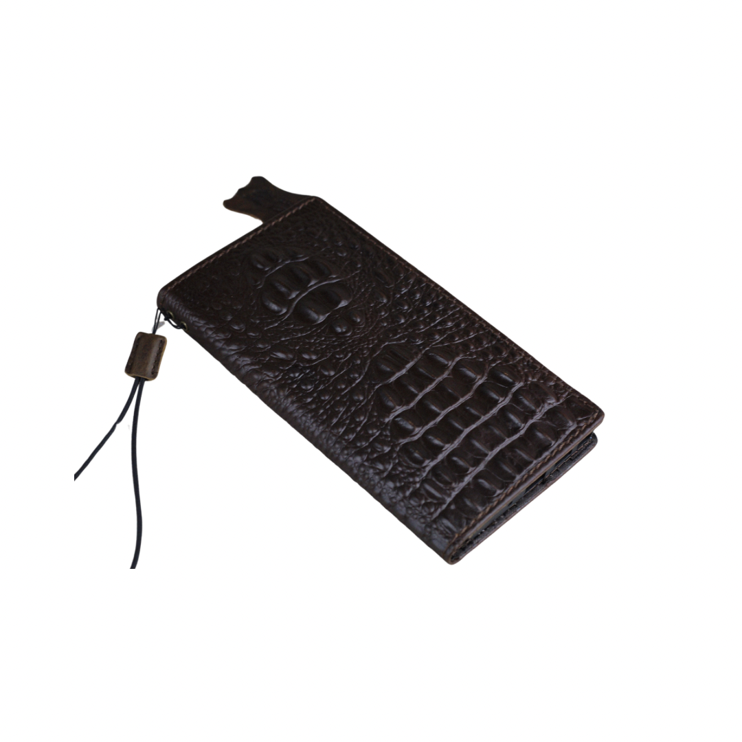 Handmade Genuine Leather Crocodile Case for Galaxy S26 S25 S24 S23 Ultra Edge Note A56 A71 Z Fold 7- ARICHI
