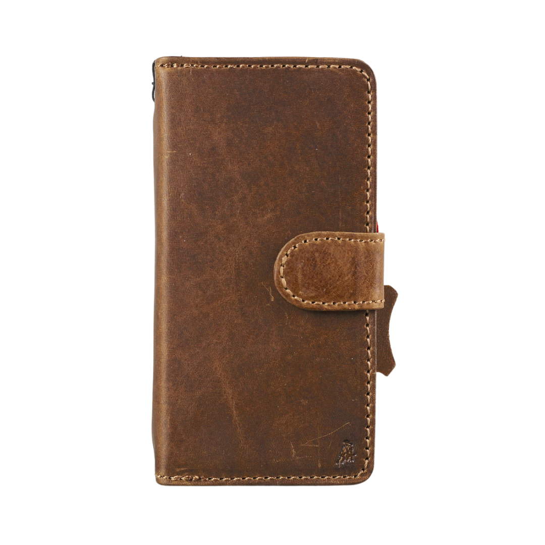 ARICHI Light Leather Samsung Galaxy S25 S24 S23 S22 S21 Ultra FE Case – Detachable Magnetic Wallet with Extra Card Slots, Handmade