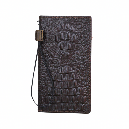 ARICHI Crocodile Embossed Leather Case for iPhone 6-17 Pro Max Air SE XS – Luxury Wallet Book Style Cover