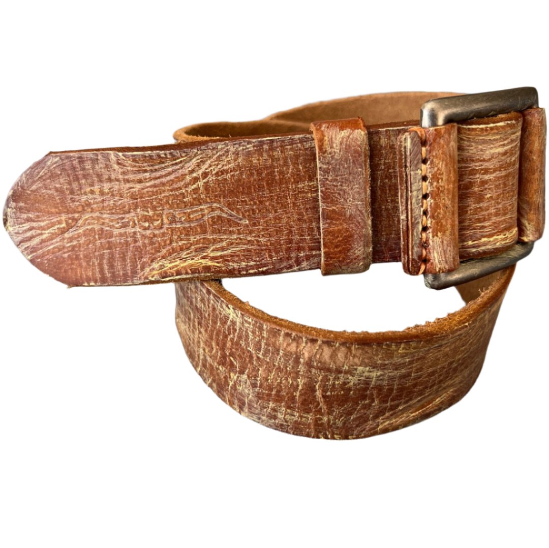 ARICHI Handmade Polished Light Brown Leather Belt – Premium Genuine Leather for Men and Women, Classic Versatile Design