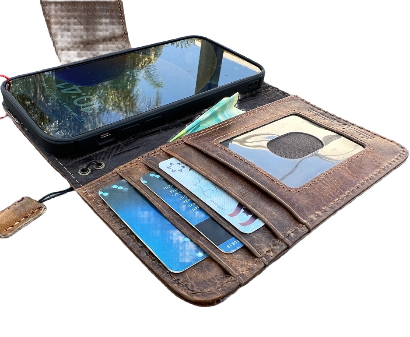 ARICHI Vintage Genuine Leather Case for Google Pixel 10 Pro XL Magnetic Closure Wallet