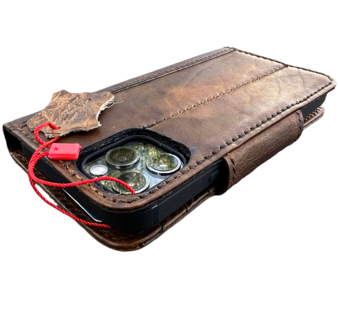 ARICHI Vintage Genuine Leather Case for Google Pixel 10 Pro XL Magnetic Closure Wallet