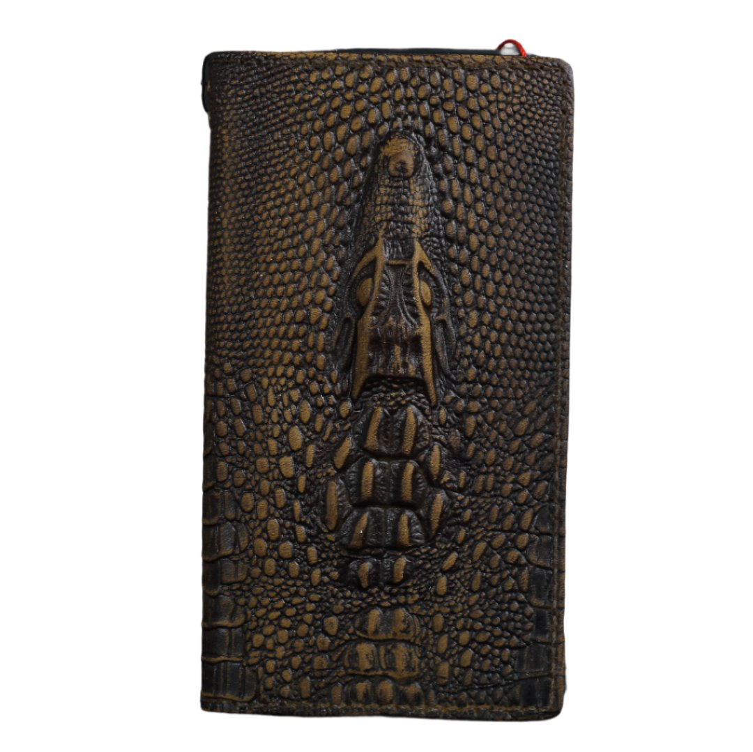 ARICHI Genuine Leather Samsung Galaxy Case – Crocodile Embossed Design Wallet Book Style Cover for S25, S24, S23, S22, S21, Note 20, A71, A53, A12