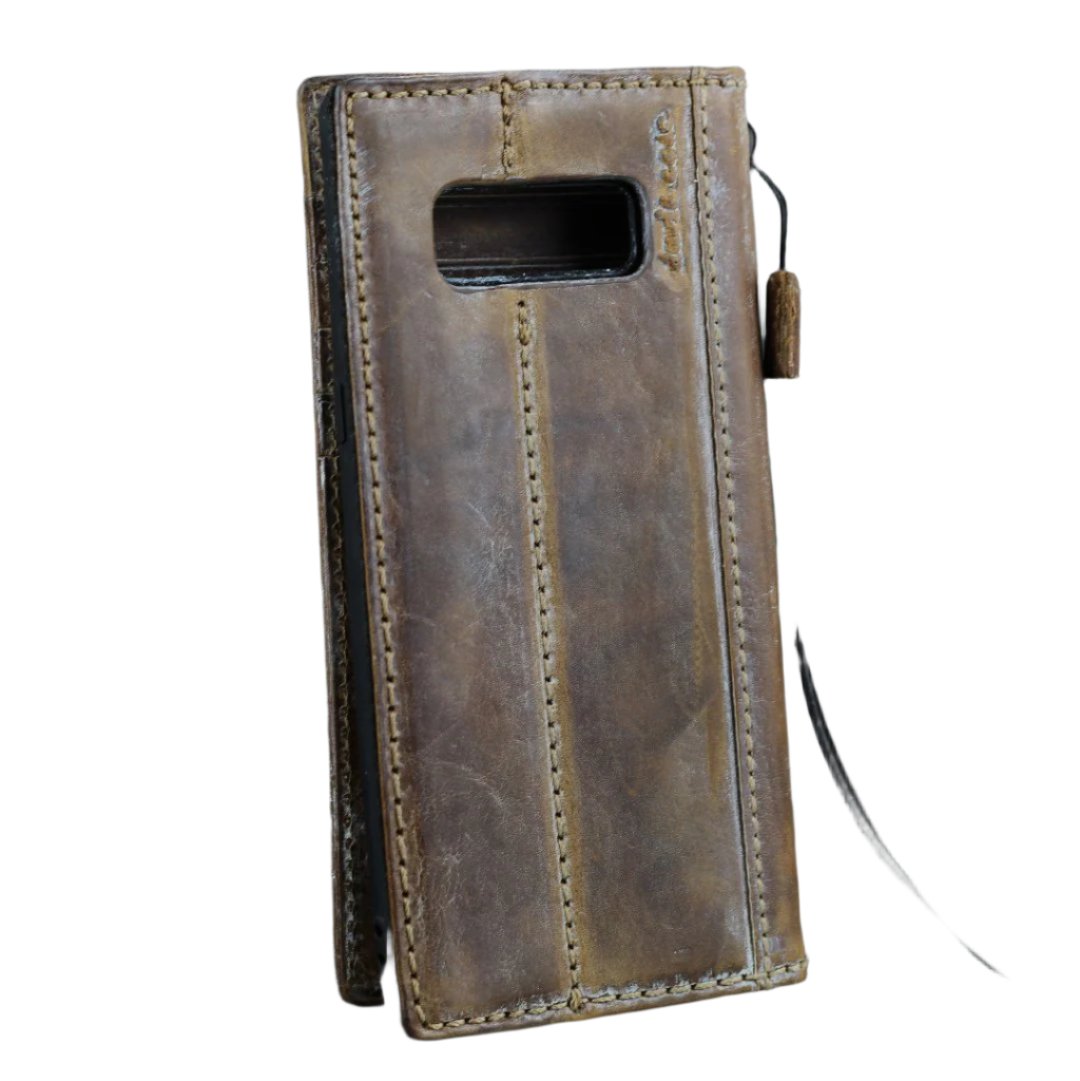 ARICHI Premium Leather Wallet Phone Case for iPhone 11 12 13 14 15 16 Pro Max and 17 Air| Vintage Handmade Book Cover with White Tree Of Life Embossing
