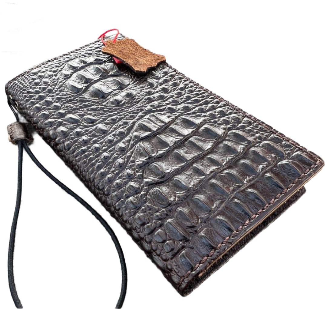 ARICHI Crocodile Embossed Leather Wallet Case for Google Pixel 9 8 7 6 Pro XL