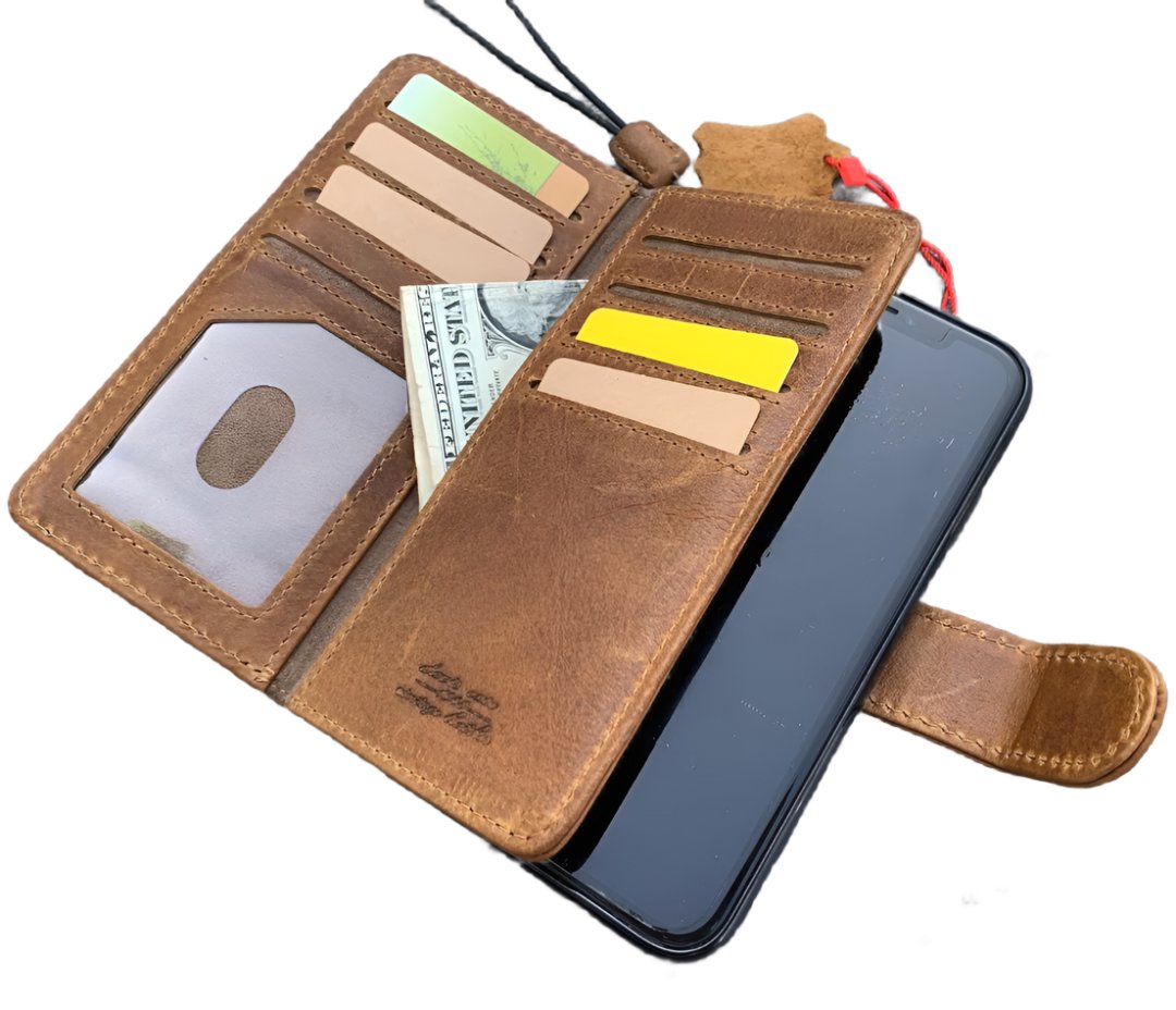 ARICHI Light Leather Samsung Galaxy S25 S24 S23 S22 S21 Ultra FE Case – Detachable Magnetic Wallet with Extra Card Slots, Handmade