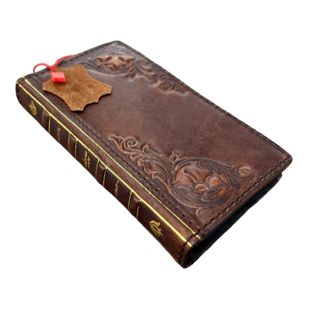 ARICHI Premium Vintage Leather Case for Google Pixel 10 ,9A,Pro XL Fold – Bible Style Book Cover with Card Slots Stamped Decorations Handmade Wallet