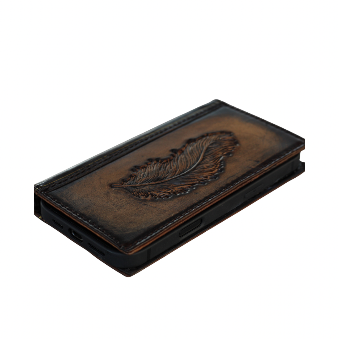 premium handmade leather iphone 17 pro max case