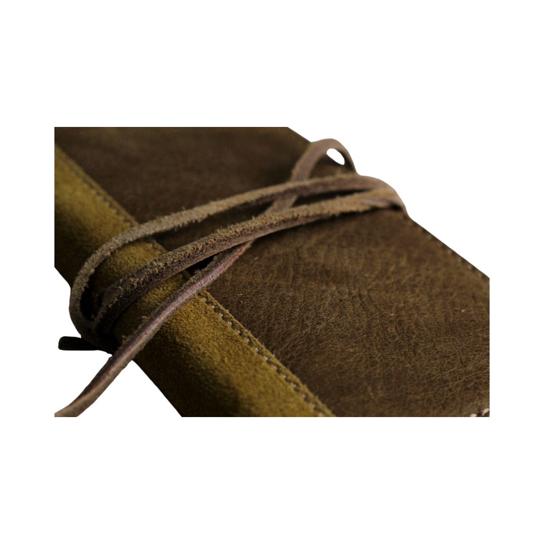 Handmade for Apple iPhone Leather Case Vintage Brown Leather Suede Cover Wrap Tie Book style Phone Wallet by ARICHI