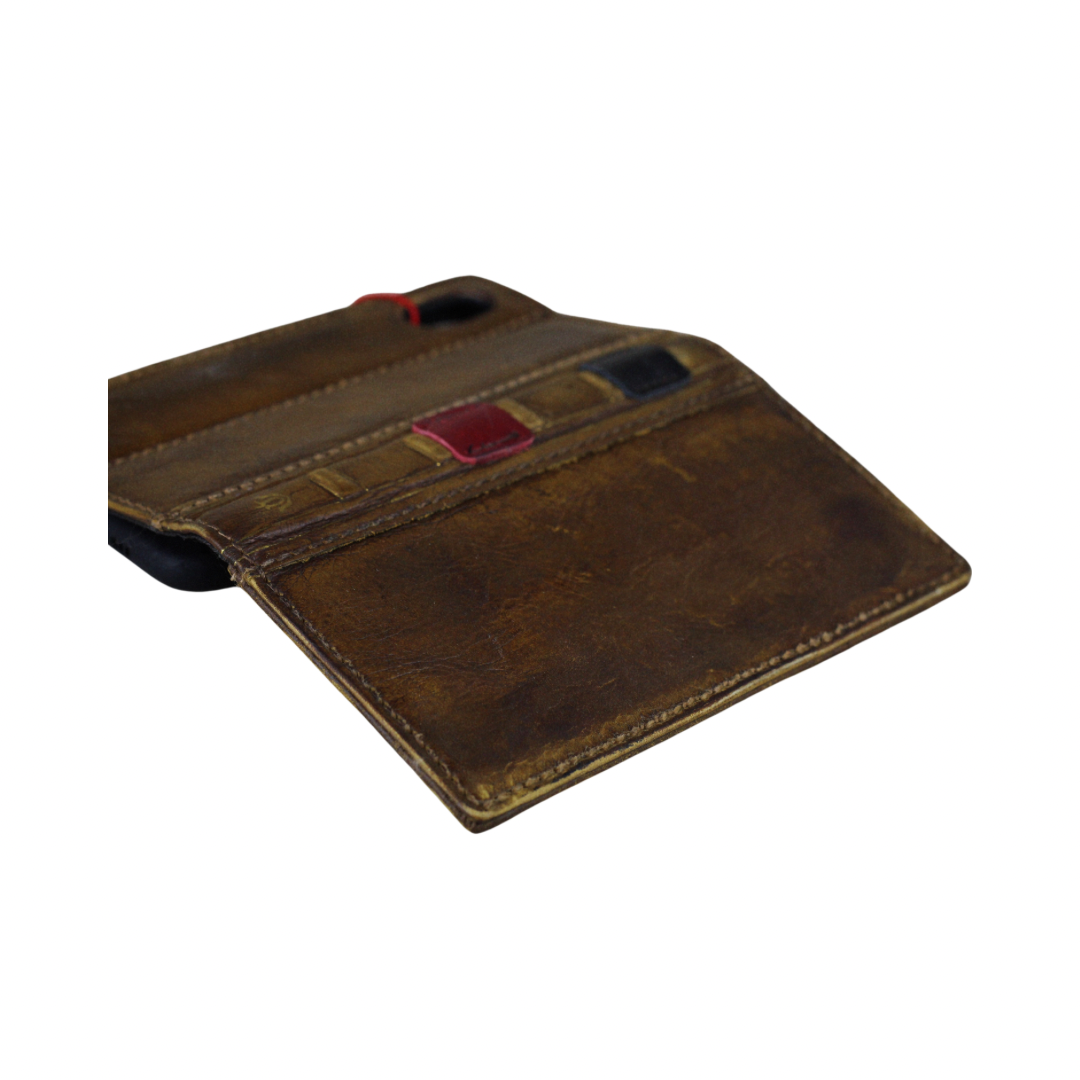 ARICHI Vintage Genuine Leather Phone Case Wallet for Apple iPhone 17 16 15 14 13 Pro Max | Handcrafted Antique Book Style