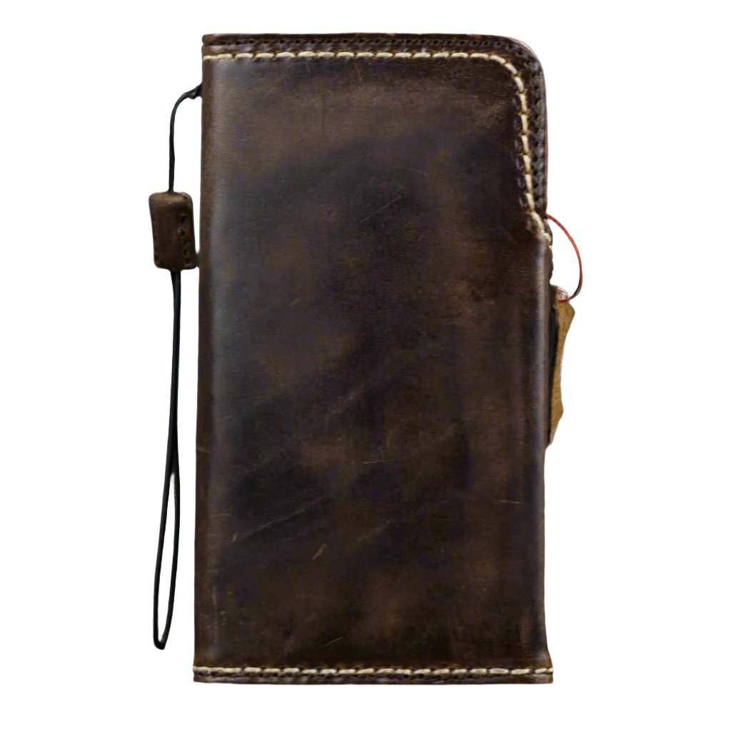 ARICHI Vintage Waxed Leather Apple iPhone Case – Handmade Magnetic Closure Hand-Stitched