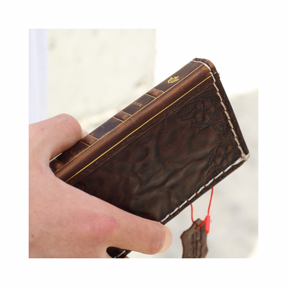 ARICHI® Handmade Leather Book Case For Galaxy S26 Ultra, Vintage Embossed Wallet, Cover For S25 S24 Ultra