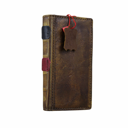 ARICHI Vintage Genuine Leather Phone Case Wallet Pixel | Handcrafted Antique Book Style