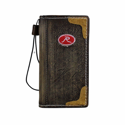 Handmade Leather iPhone Case – Baseball-Inspired Wallet Cover with Waxed Vintage Finish – Suede Stitch Details – Arichi Brand – For OnePlus Open, 8, 8 Pro, 9 9 Pro, 11, 12,13