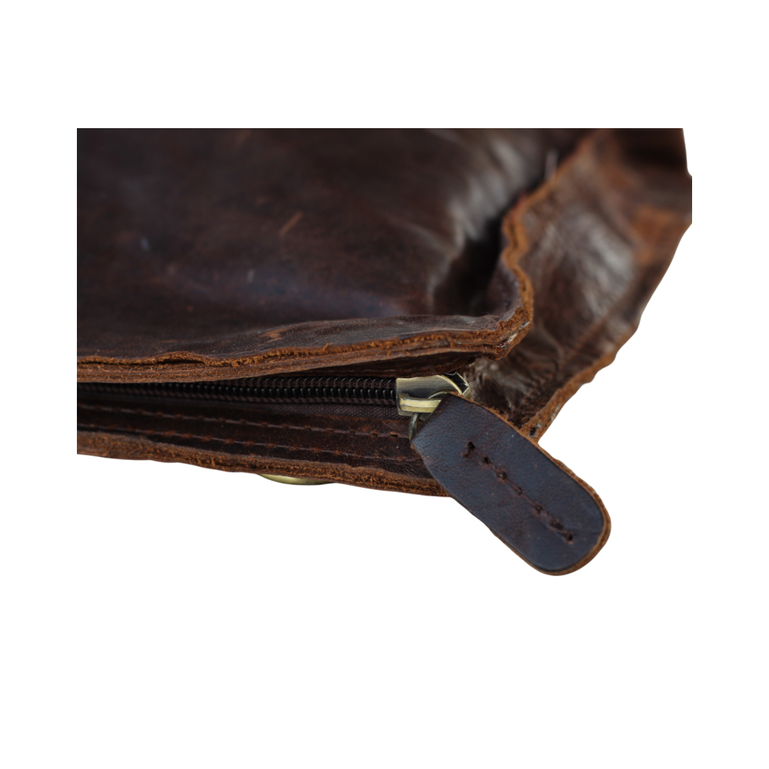 Vintage Leather Crossbody Bag | Handmade Full Grain Leather iPad Messenger Bag