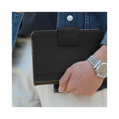 Handmade Leather iPad Case – Book Style | Magnetic Wallet Cover for iPad Pro, Air & Mini