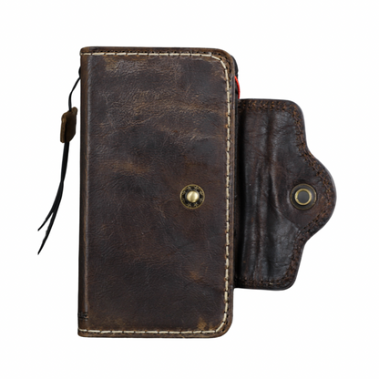 ARICHI Genuine Vintage Leather Case For Oppo Find N3, X6 Pro, Reno 10 Pro+ Reno 12 Pro, 9 5G  A78 A98 Book Cover Wallet Button Closure Hand-Stitched