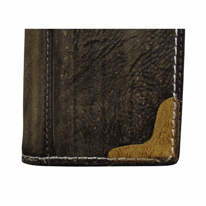 Handmade Leather iPhone Case – Baseball-Inspired Wallet Cover with Waxed Vintage Finish – Suede Stitch Details – Arichi Brand – For OnePlus Open, 8, 8 Pro, 9 9 Pro, 11, 12,13