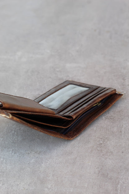 Handmade Full Grain Leather Wallet Vintage Bifold, Card Holder