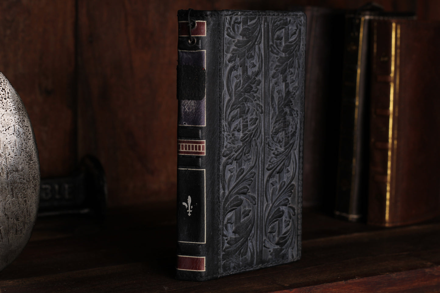 Handmade Leather Book iPhone Case, Vintage Wallet Cover