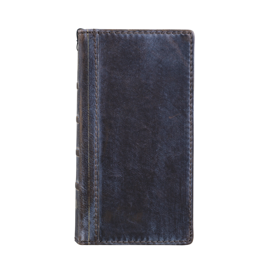 ARICHI Genuine Leather Vintage Bible Style Case for Google Pixel Polished Bible Book