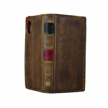 ARICHI Vintage Genuine Leather Phone Case Wallet for Oppo Find N3, X6 Pro, Reno 10 Pro+ Reno 12 Pro, 9 5G  A78 A98 | Handcrafted Antique Book Style