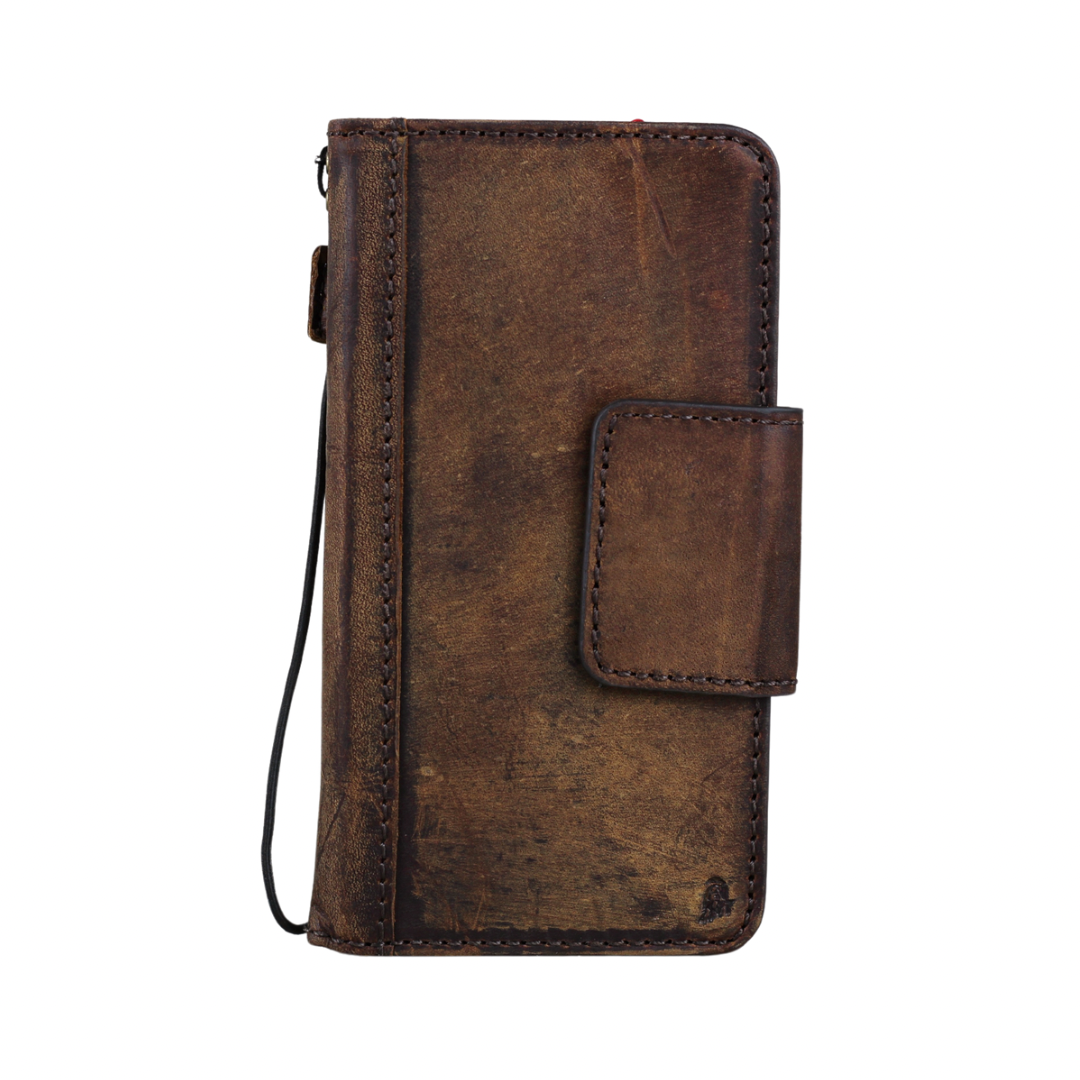 ARICHI Vintage Genuine Leather Case for Google Pixel 9 8 7 6 5 Pro XL 9A Magnetic Closure Wallet