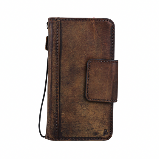 ARICHI Vintage Genuine Leather Case for Google Pixel 9 8 7 6 5 Pro XL 9A Magnetic Closure Wallet