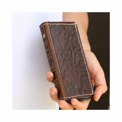 ARICHI® Handmade Leather Book Case For Galaxy S26 Ultra, Vintage Embossed Wallet, Cover For S25 S24 Ultra
