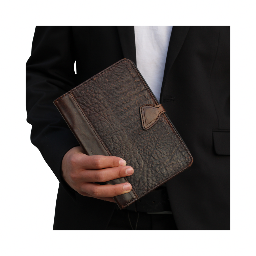 Handmade Full-Grain Leather iPad Folio | Vintage Brown, Magnetic Closure