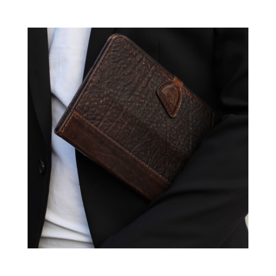 Handmade Full-Grain Leather iPad Folio | Vintage Brown, Magnetic Closure