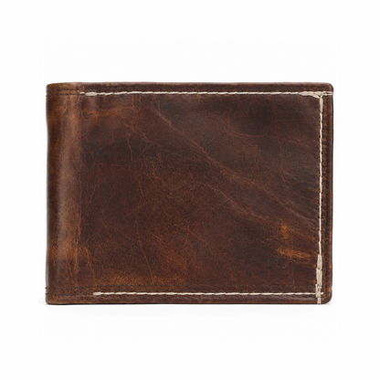     Handmade Full Grain Leather Wallet for Men Vintage Brown