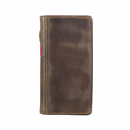 ARICHI Handcrafted Vintage Bible-Style Leather iPhone Case – Smoked Wax Finish Book Cover