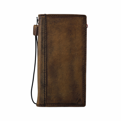 ARICHI Premium Genuine Leather Case for OnePlus Open, 8, 8 Pro, 9, 9 Pro, 12 | Handmade Polished Brown Luxury Cover