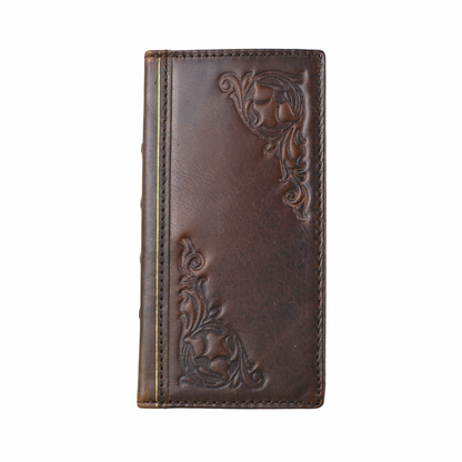 ARICHI Genuine Leather Bible Style Case for Galaxy s26 Wallet Cover with Card Slots, Stamped Decorations, Vintage Craft
