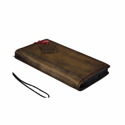 ARICHI Premium Genuine Leather Case for OnePlus Open, 8, 8 Pro, 9, 9 Pro, 12 | Handmade Polished Brown Luxury Cover