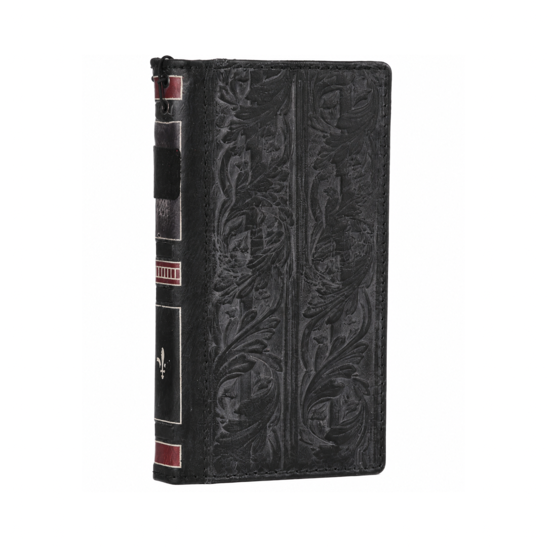 Handmade Leather Book iPhone Case, Vintage Wallet Cover