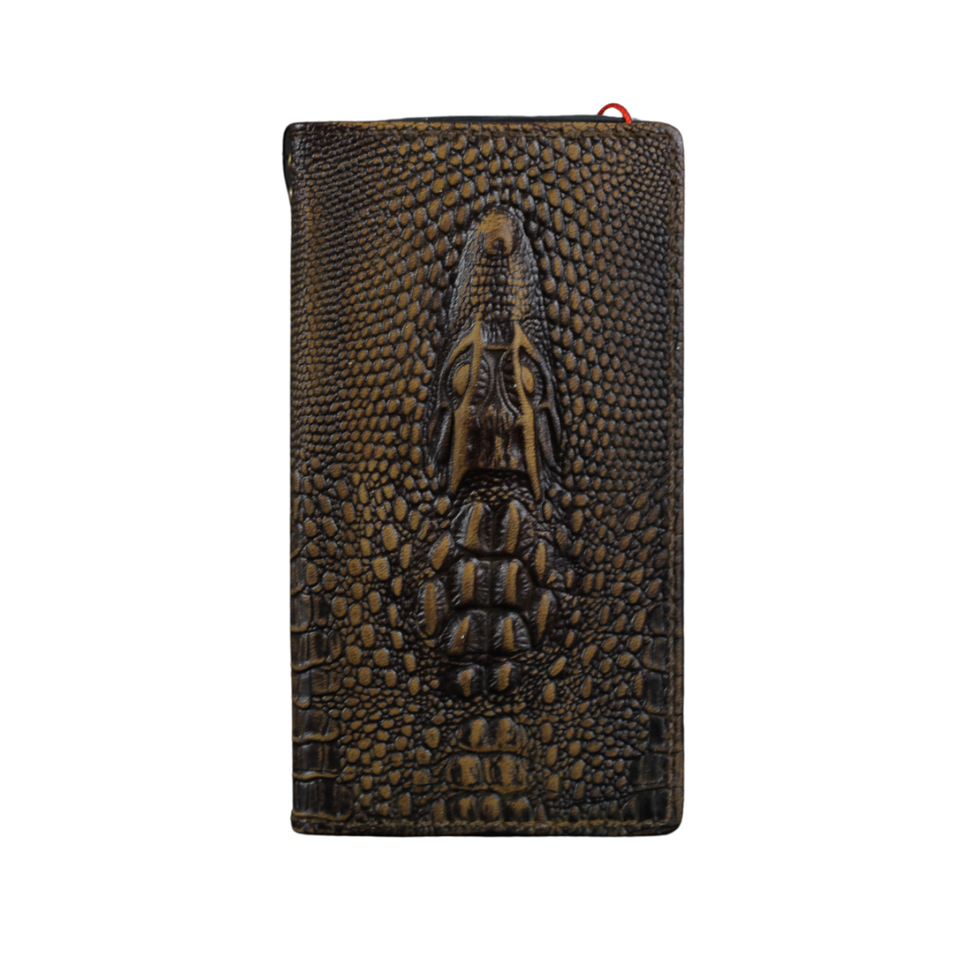 ARICHI Genuine Leather Samsung Galaxy Case – Crocodile Embossed Design Wallet Book Style Cover for S25, S24, S23, S22, S21, Note 20, A71, A53, A12