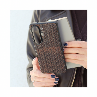 premium braided leather galaxy s25 case
