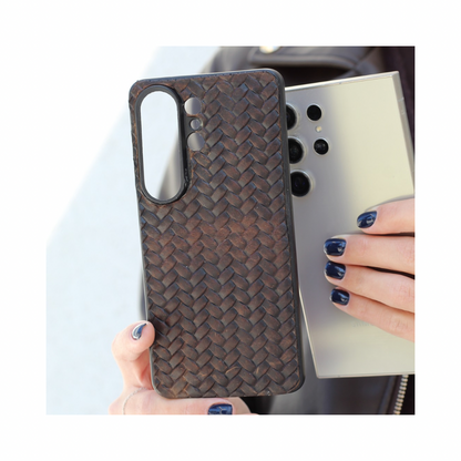 braided leather samsung s26 ultra phone case