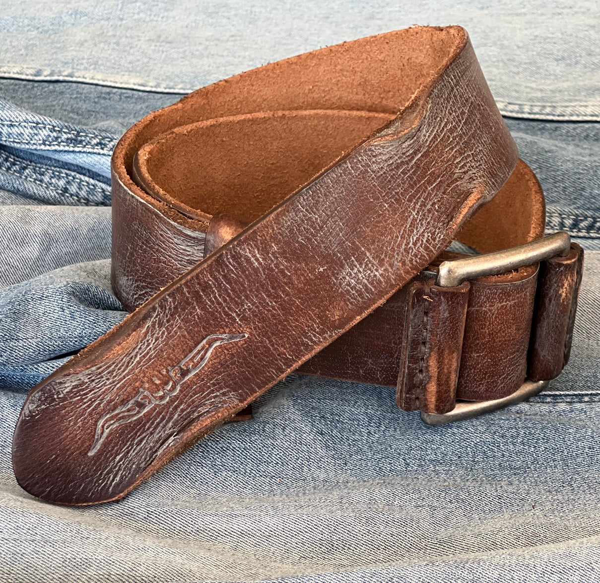 ARICHI Genuine Vintage Leather Belt Man Woman Waist classic Brown Waistband Stone Wash Buckle Style old fashioned