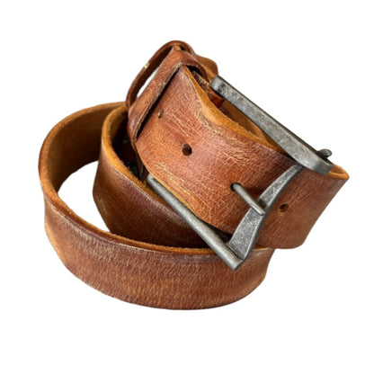 ARICHI Light Brown Handmade Leather Belt – Sleek Polished Genuine Leather for Men and Women, Timeless Classic Design