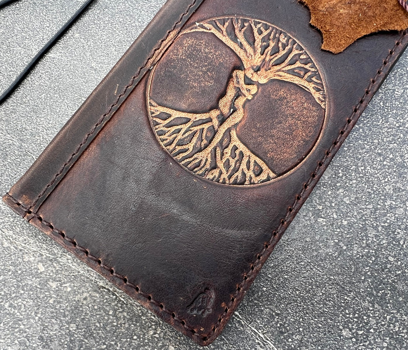 ARICHI Genuine Leather Case Samsung Galaxy s24 s23 Fe s22 s21 s20 Ultra s8 s9 Note 8 9 10 20 21 A71 A52 A53 A12 A31 A32 Tree of love Stamping