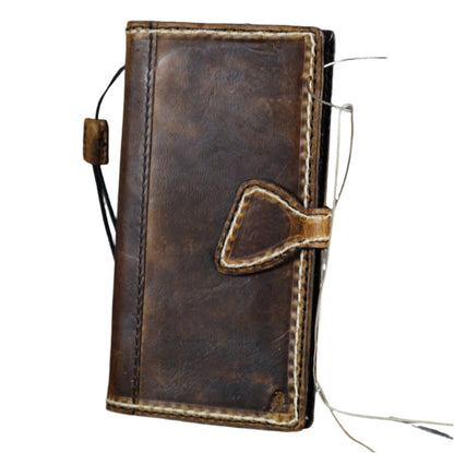 ARICHI Premium Hand-Stitched Waxed Leather Case with Magnetic Closure for Apple iPhone 11, 12, 13, 14, 15, 16 Pro Max and 17 Air- Luxury Protective Cover