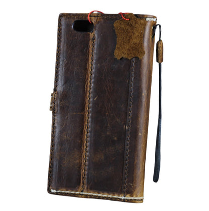 ARICHI Premium Hand-Stitched Waxed Leather Case with Magnetic Closure for Apple iPhone 11, 12, 13, 14, 15, 16 Pro Max and 17 Air- Luxury Protective Cover
