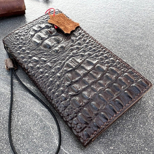 ARICHI Genuine Leather Case Samsung Galaxy s24 s23 Fe s22 s21 s20 Ultra s8 s9 Note 8 9 10 20 21 A71 A52 A53 A12 A31 A32 Brown Crocodile Stamping