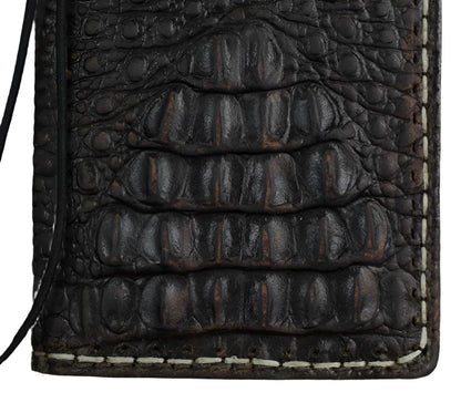 ARICHI Crocodile Embossed Leather Case with Thick White Hand-Stitched Seams for Oppo Find N3, X6 Pro, Reno 10 Pro+ Reno 12 Pro, 9 5G  A78 A98 – Luxury Wallet Book Style Cover